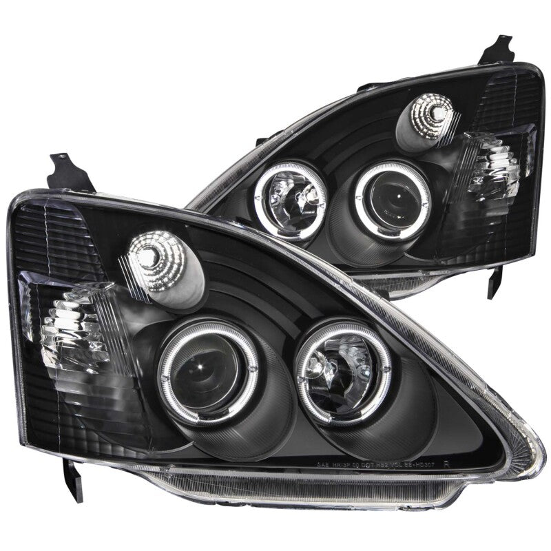 Anzo 2002-2004 Honda Civic Projector Headlights w/ Halo Black