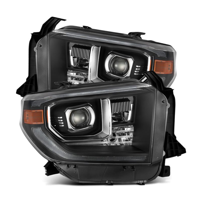 AlphaRex 14-21 Toyota Tundra LUXX-Series LED Proj Headlights Blk w/Actv Light & Seq. Sig + DRL 880835 *Discontinued