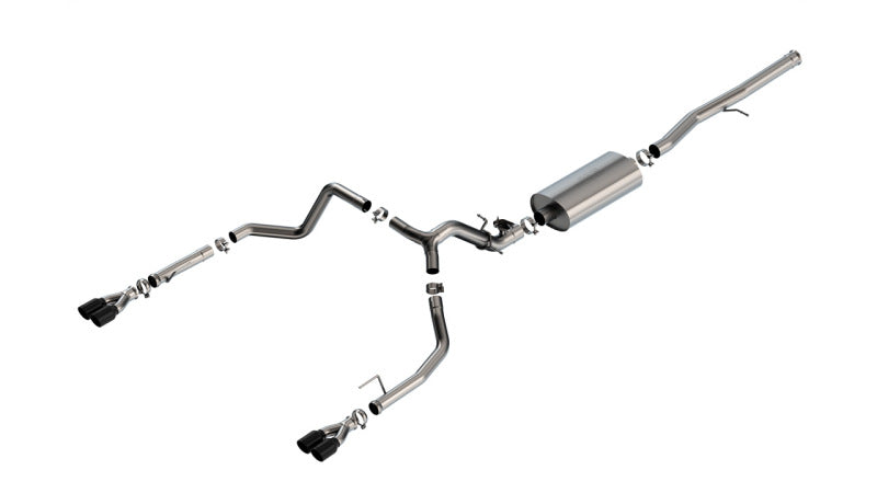 Borla 2024 Chevy Silverado 1500 6.2L V8 Touring Catback Exhaust w/ Simulator - Black Chrome 140991BC