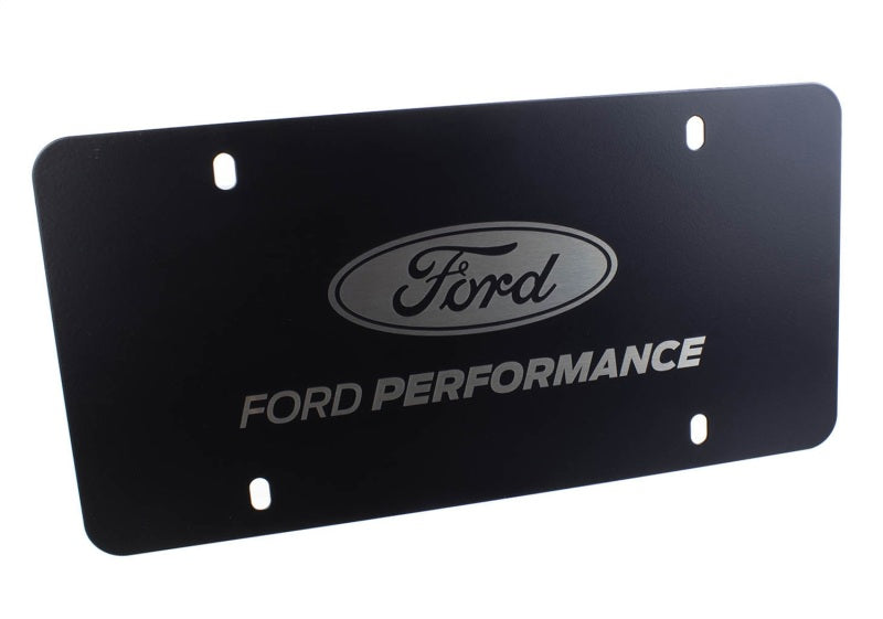 Ford Racing Black Stainless Steel Marque Plate M-1828-LB