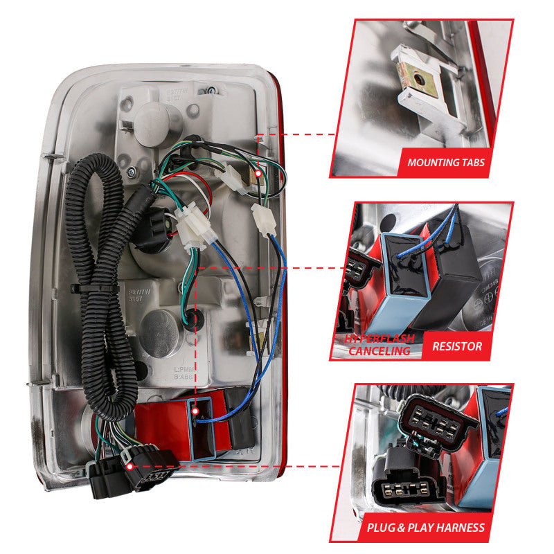 Anzo 2000-2006 Chevrolet Suburban LED Taillights Red/Clear
