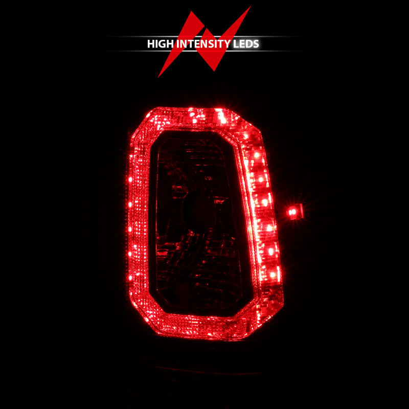 ANZO 1999-2002 Chevy Silverado 1500 LED Taillights Plank Style Black w/Clear Lens 311324