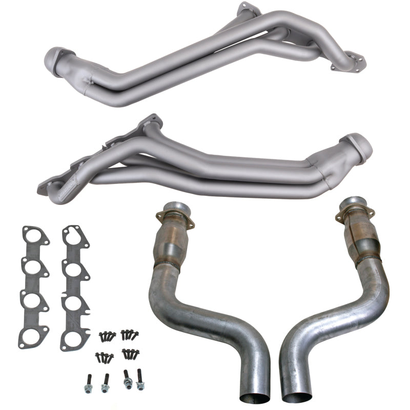 BBK 09-24 Dodge Challenger/Charger 5.7L 1-3/4in Header w/High Flow Catted Mid Pipe (Ti Ceramic) 40463