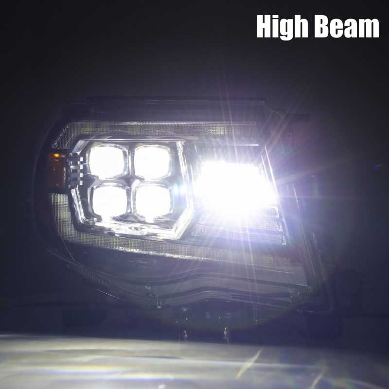AlphaRex 05-11 Toyota Tacoma NOVA LED Projector Headlights Plank Style Alpha Black w/Activ Light/DRL 880742 *Discontinued