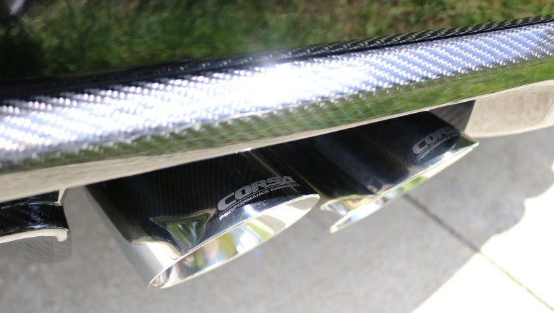 Corsa Performance 16-18 Cadillac ATS-V 3.6T 4in Polished Sport Axle-Back Exhaust