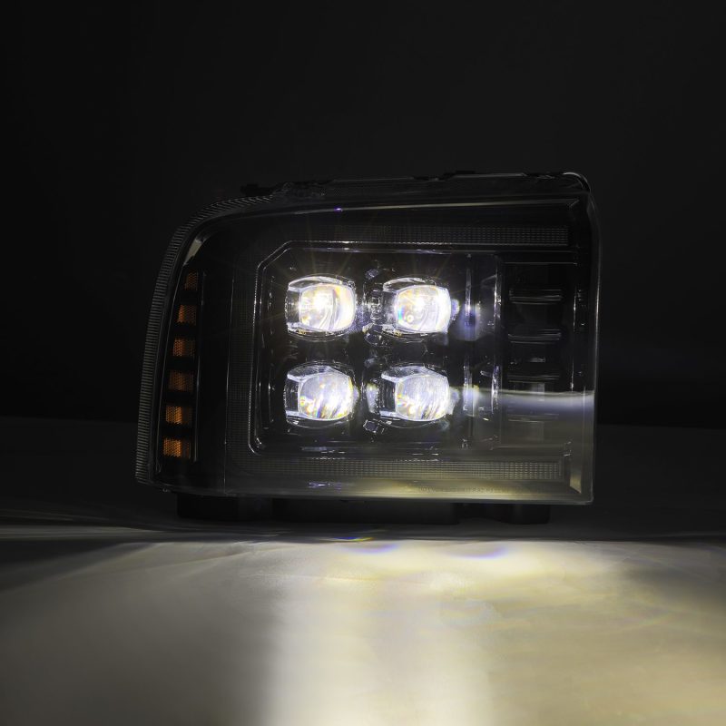 AlphaRex 05-07 Ford Super Duty/Excursion NOVA-Series LED Projector Headlights Alpha-Blk w/Activ Ligh 880318 *Discontinued
