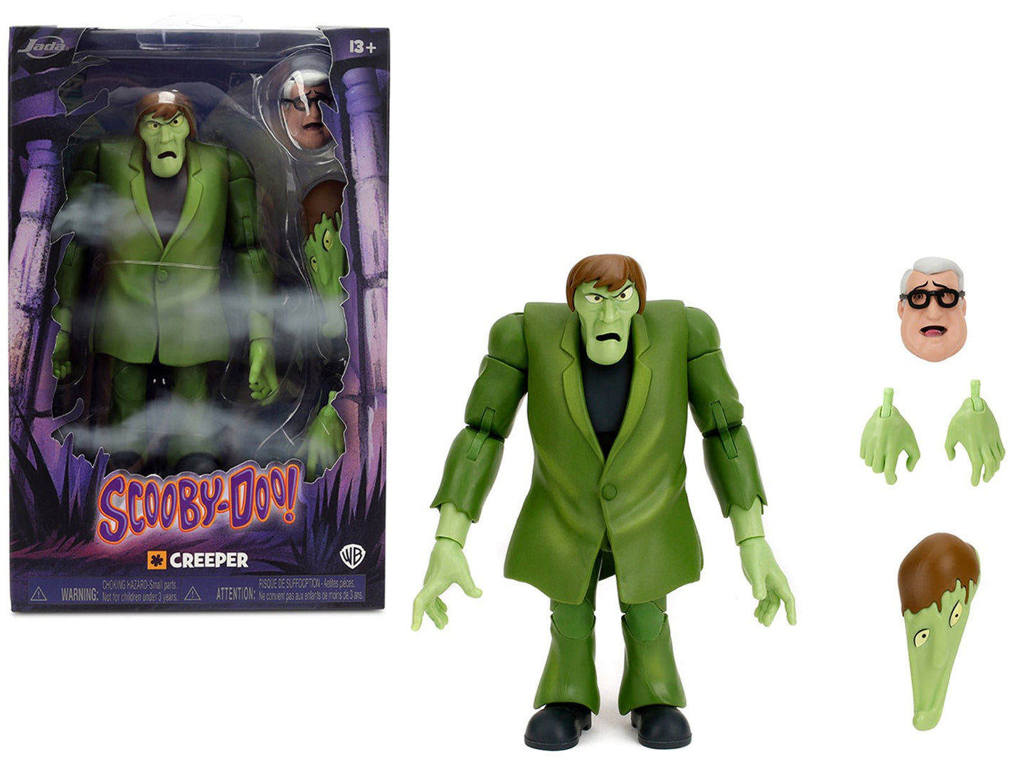 Creeper 6" Moveable Figure with Accessories and Alternate Head and Hands "Scooby-Doo!" Franchise Model by Jada  free shipping USA