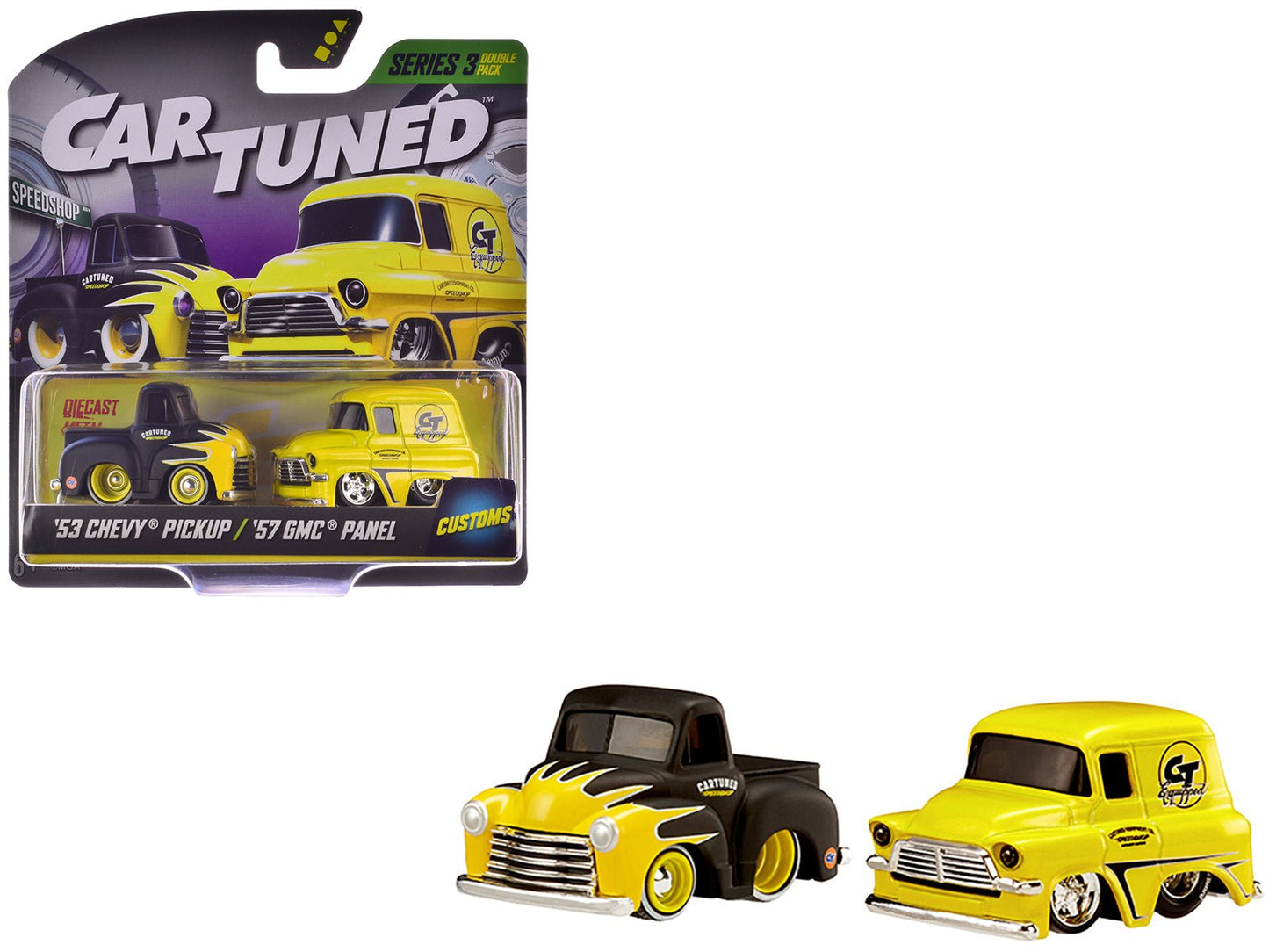 "Customs" Series 3 Double Pack Set of 2 Cars Diecast Model Cars by CarTuned  free shipping USA