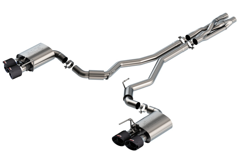 Borla 2020 Ford GT500 5.2L AT 3in ATAK CatBack Exhaust w/ Carbon Fiber Tips 140837CF