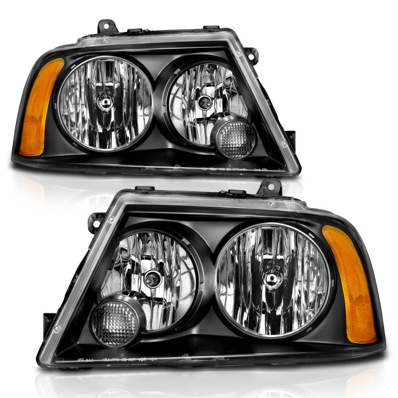 Anzo 2003-2006 Lincoln Navigator Crystal Headlights Black