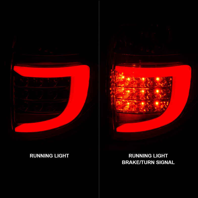 ANZO 2004-2007 Dodge Grand Caravan LED Tail Lights w/ Light Bar Chrome Housing Clear Lens 311367