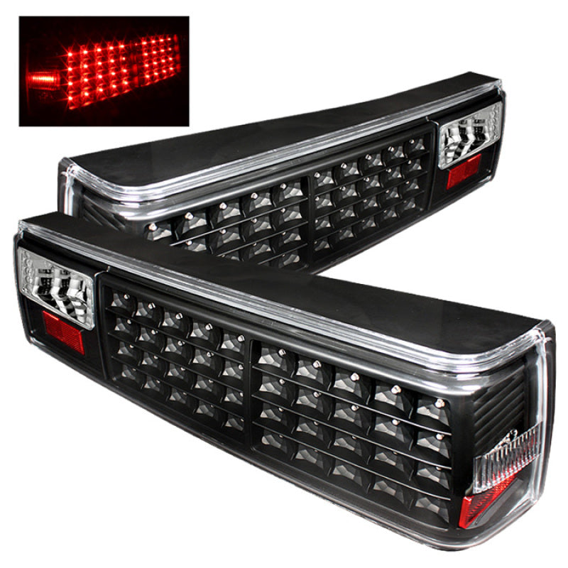 SPYDER Xtune Ford MUStang 87-93 LED Tail Lights Black ALT-ON-FM87-LED-BK 5012975