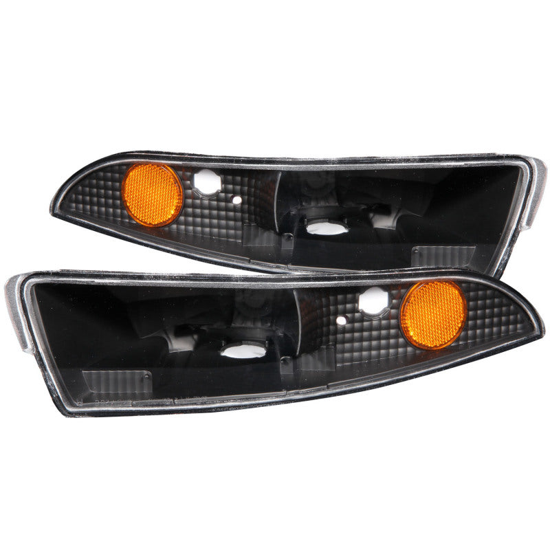 Anzo 1993-2002 Chevrolet Camaro Euro Parking Lights Black w/ Amber Reflecto