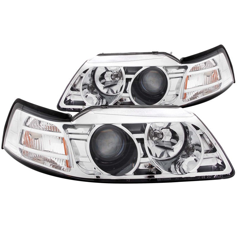 Anzo 1999-2004 Ford Mustang Projector Headlights Chrome