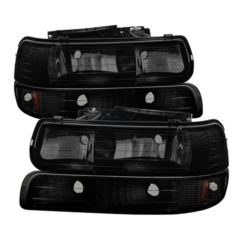 SPYDER Xtune Chevy TahOE 00-06 Amber Crystal Headlights w/ Bumper Lights Black Smoke HD-JH-CSIL99-SET-BSM 9030246