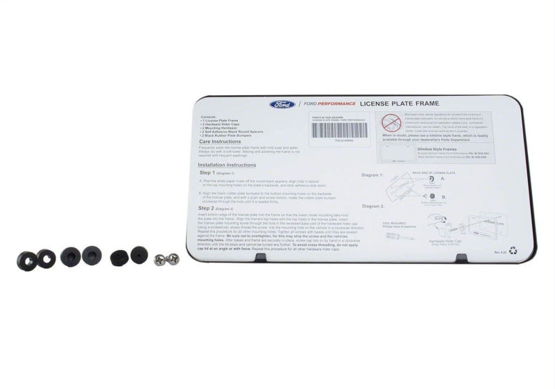 Ford Racing Stainless Steel Ford Performance License Plate Frame - Black M-1828-SS304BK