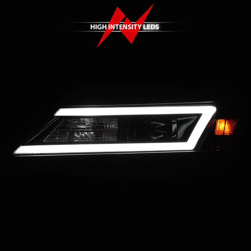 ANZO 14-20 Chevrolet Impala Square Projector LED Bar Headlights w/ Black Housing 121574
