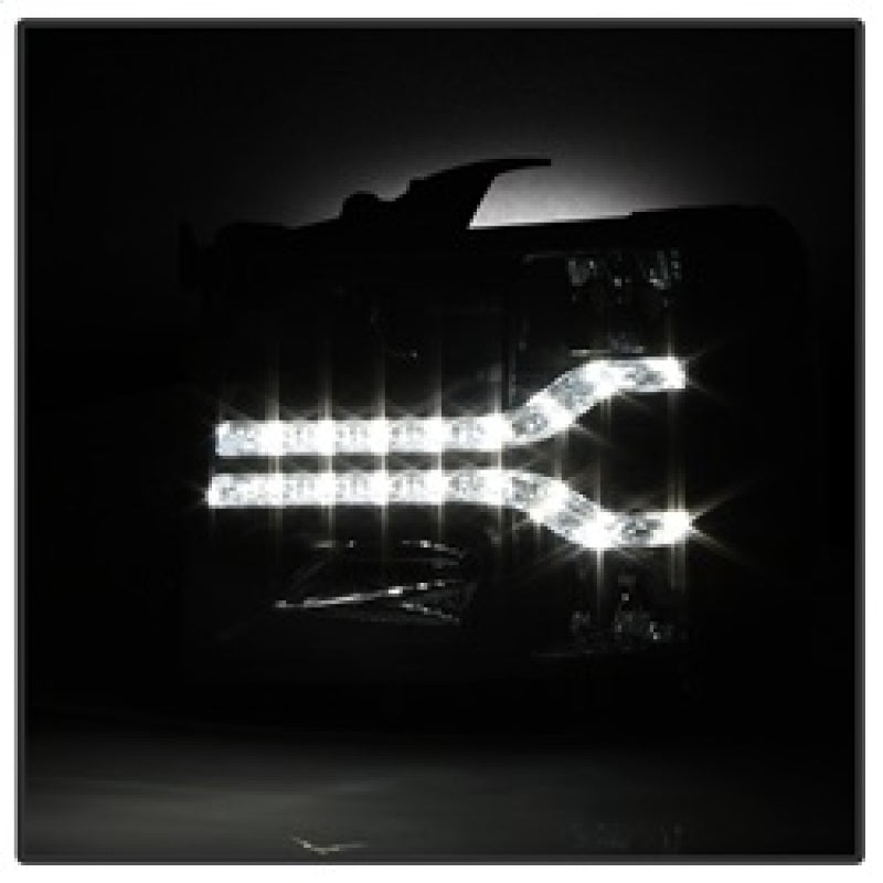 Spyder Chevy Silverado 1500 07-13 V2 Projector Headlights - LED DRL - Black PRO-YD-CS07V2-DRL-BK 5083524