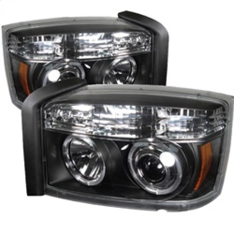 Spyder Dodge Dakota 05-07 Projector Headlights LED Halo Black High H1 Low H1 PRO-YD-DDAK05-BK 5009760