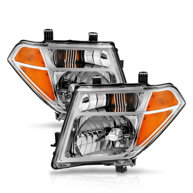 ANZO 2005-2008 Nissan Pathfinder Crystal Headlight Chrome Amber (OE Replacement) 111463