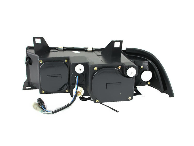 Anzo 1992-1998 BMW 3 Series E36 Projector Headlights w/ Halo Chrome G2 1 pc