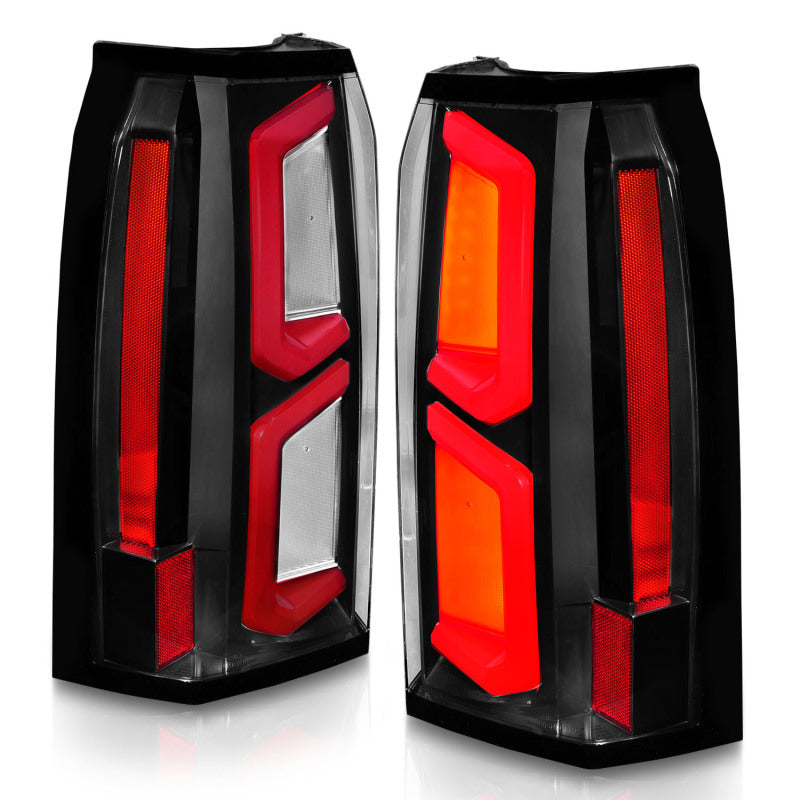 ANZO 2015-2020 Chevrolet Tahoe LED Tail Lights w/ Light Bar Black Housing Clear Lens 311374