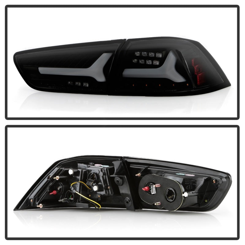 Spyder Mitsubishi Lancer/Evolution X 08-14 V2 LED Tail Lights - Black Smoke ALT-YD-ML08V2-SEQ-BSM 5088147
