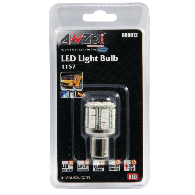 Anzo Tail Light Bulb - LED; 1157 28-LED; Red; Single