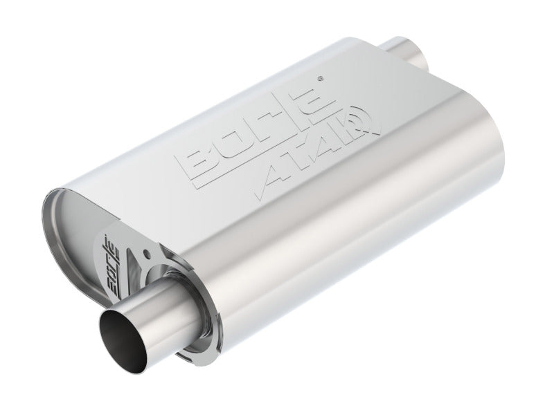 Borla CrateMuffler Stock SBC 283/327/350 ATAK 2.25in Offset/Offset 14inx4.35inx9in Oval Muffler 400847
