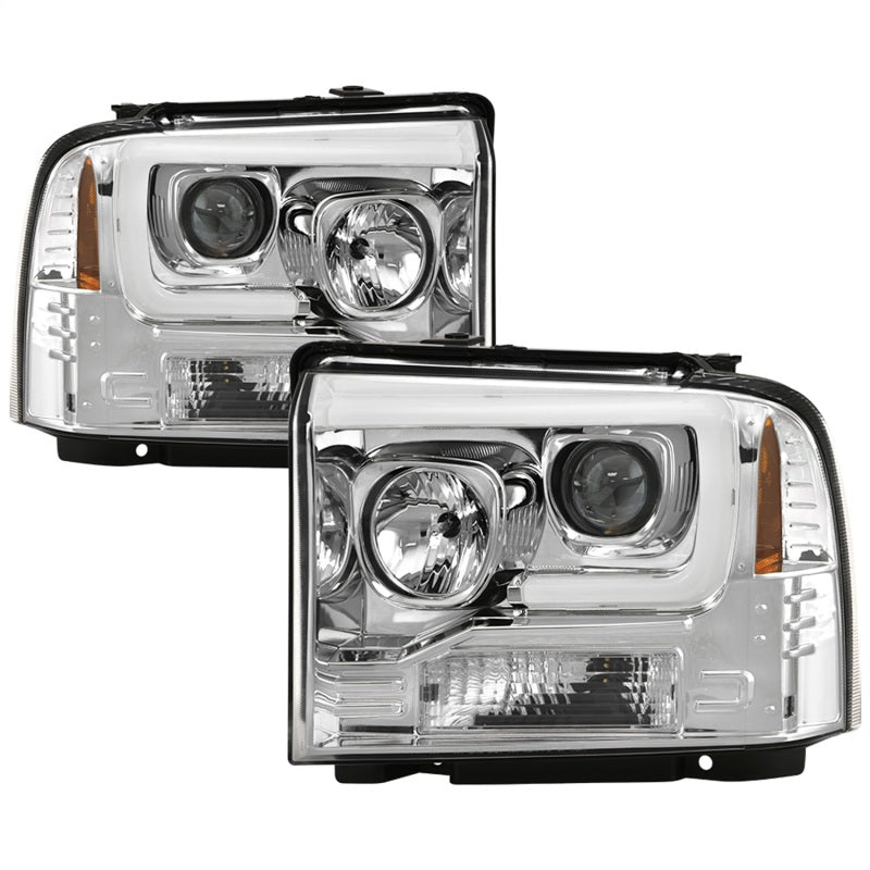 Spyder Platinum Ford F250/350/450 05-07 High-Power LED Module Proj. Headlights-Chrome (PRO-YD-FS05V2 5087904