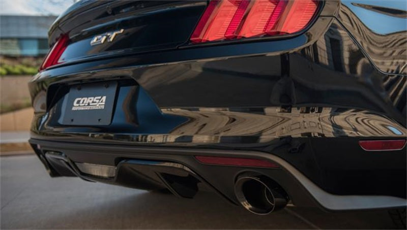Corsa Performance 15-16 Ford Mustang GT Convertible 5.0L V8 Black Xtreme Dual Rear Exit