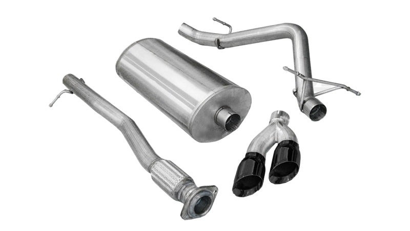 Corsa 11-13 GMC Sierra Ext. Cab/Std. Bed 1500 6.2L V8 Black Sport Cat-Back Exhaust 14523BLK