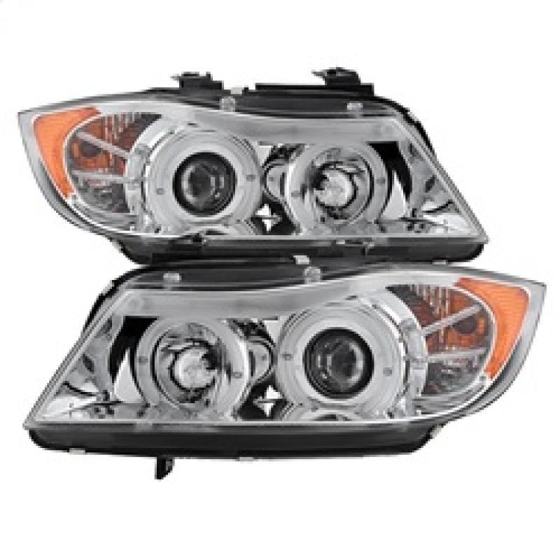 Spyder BMW E90 3-Series 06-08 Projector LED Halo Amber Reflctr Rplc Bulb Chrm PRO-YD-BMWE9005-AM-C 5009012
