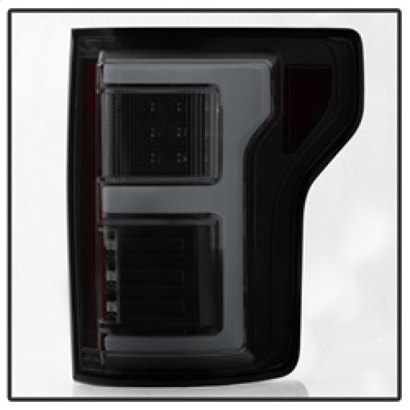 Spyder 15-18 Ford F-150 LED Tail Lights (w/Blind Spot) - Black Smoke (ALT-YD-FF15015BS-LBLED-BSM) 5085337