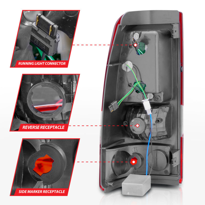 Anzo 2003-2006 Chevrolet Silverado 1500 LED Taillights Red/Clear
