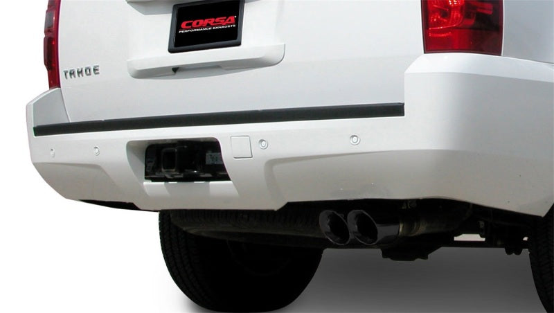 Corsa Performance 07-08 Chevrolet Tahoe 5.3L V8 Black Sport Cat-Back Exhaust