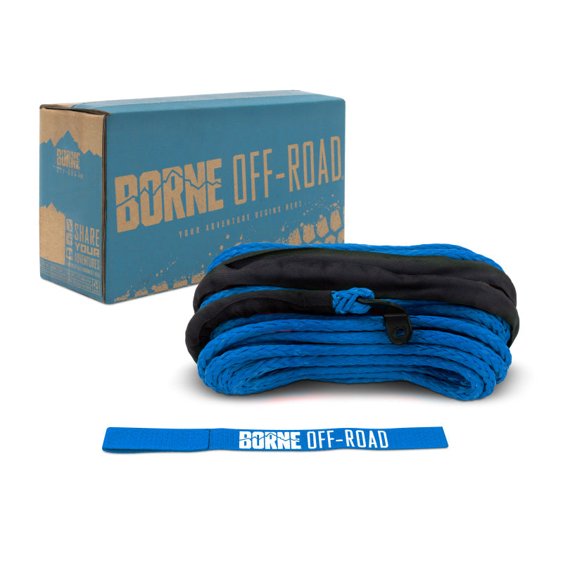Borne Off-Road Synthetic Rope - 3/8in x 85ft - Blue BNWN-SR-38-85BL