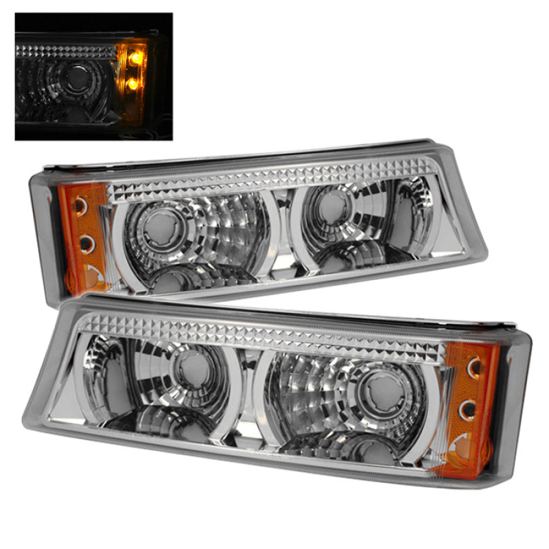 SPYDER Xtune Chevy Silverado 03-06 Amber Bumper Lights Chrome CBL-CS04-C-AM 5014689