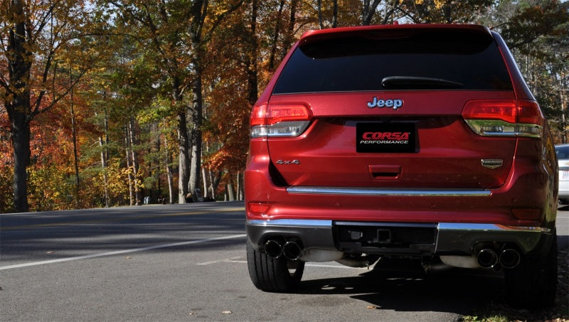 Corsa 14-21 Jeep Grand Cherokee 3.6L V6 Black Sport Cat-Back Exhaust 14984BLK