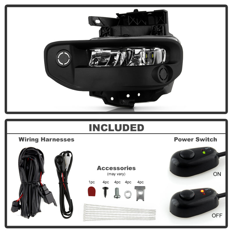 SPYDER 19-22 Dodge Ram 1500 OEM Full LED Fog Lights W/Universal Switch 9051067