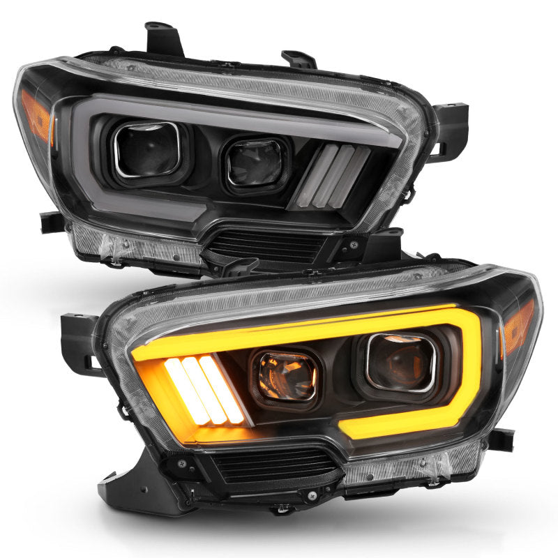 Anzo Toyota Tacoma '16-18 Projector Plank Style Switchback H.L Black Amber