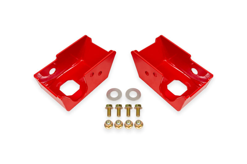 BMR Suspension BMR 2021+ Ford Bronco (Exc. Bronco Sport) Rear Shock Mount Skid Plates - Red SG1860R
