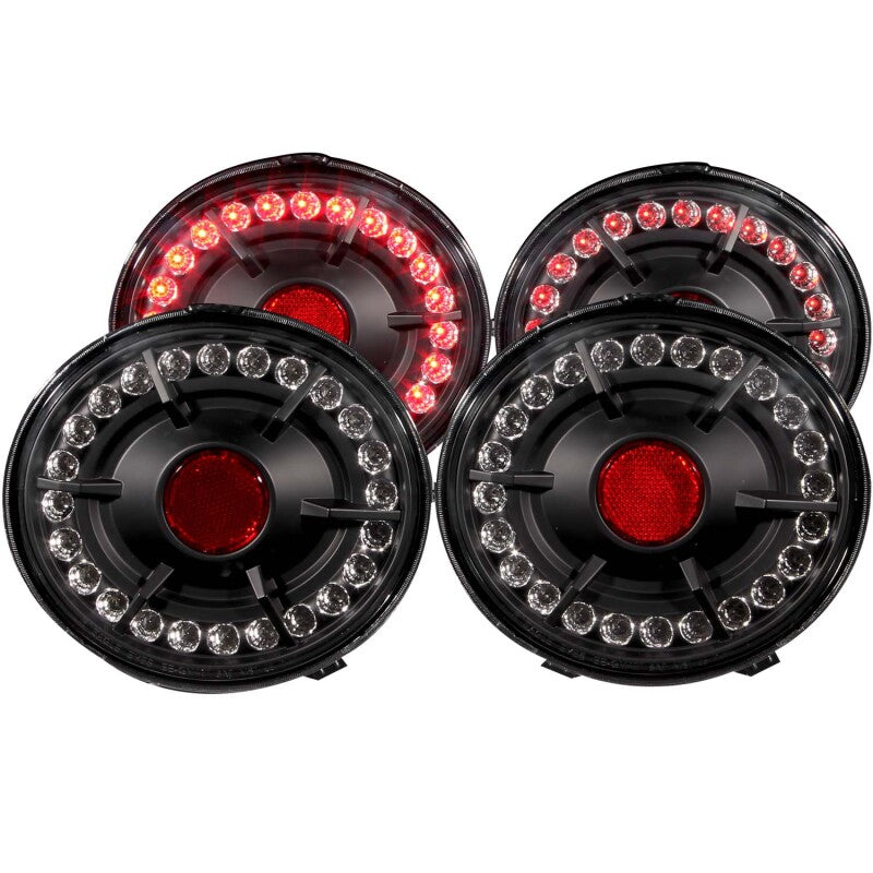 Anzo 2005-2010 Chevrolet Corvette LED Taillights Black 4pc