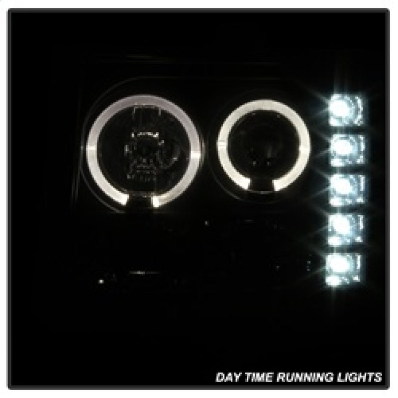 Spyder GMC Sierra 1500/2500 07-13 Projector Headlights LED Halo- LED Blk Smke PRO-YD-GS07-HL-BSM 5078506