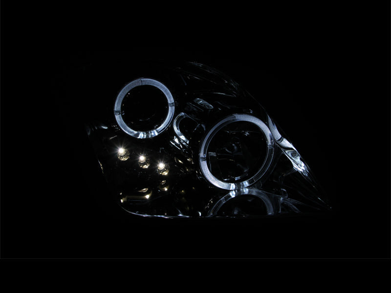 Anzo 1997-2001 Honda Prelude Projector Headlights w/ Halo Chrome w/ LED