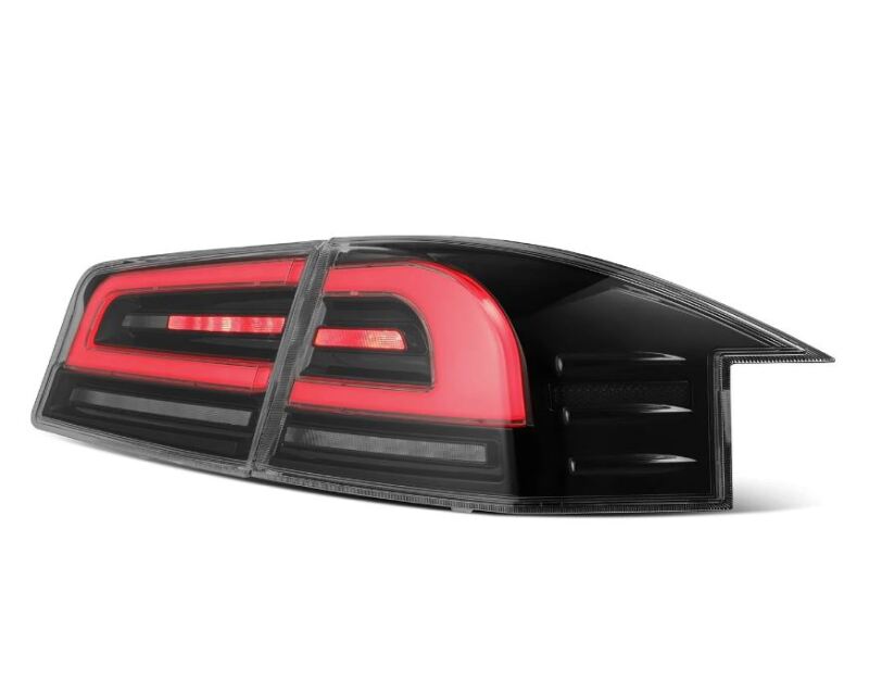 AlphaRex 12-21 Tesla Model S LUXX-Series LED Tail Lights - Black/Red 601130 *Discontinued