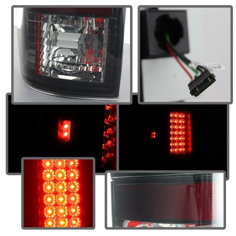 Spyder Ford F150 side 97-03/F250 Super Duty 99-07 LED Tail Lights Blk Smke ALT-YD-FF15097-LED-BSM 5078179