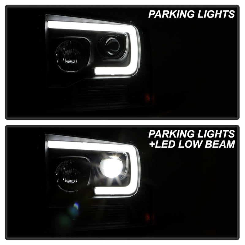 Spyder 05-07 Ford F250/350/450 Super Duty Projector LED Black PRO-YD-FS05V2PL-BK 5087911