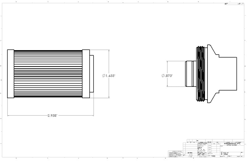 Aeromotive 10-Micron Microglass Male AN-08