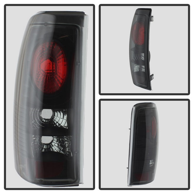 Spyder Chevy Silverado 1500 99-02 (Not Fit Stepside) Euro Style Tail Lights Blk Smke ALT-YD-CS99-BSM 5078056
